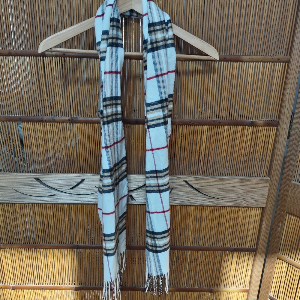 V.Fraas Cashmink Plaid Scarf